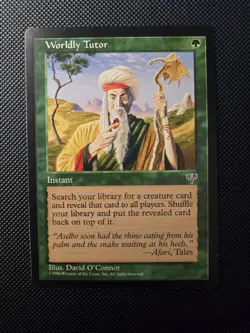 MTG - Worldly Tutor - Mirage - Regular Lightly Played - Image 1