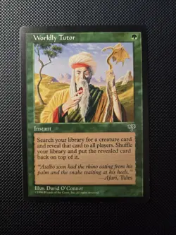 MTG - Worldly Tutor - Mirage - Regular Lightly Played - Image 2