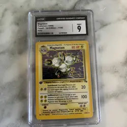 1999 Pokemon Fossil Magneton 1st Edition Holo #11/62 CGC 9 MINT - Image 1