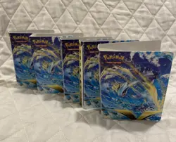 Lot Of 5 Pokemon TCG Mini Portfolio Binder Silver Tempest NO CARDS Holds 60 Each - Image 1