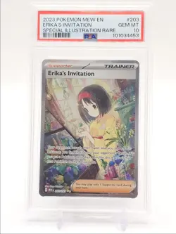 ERIKA'S INVITATION 2023 POKEMON 151 SPECIAL ILLUSTRATION RARE 203 PSA 10 Q5859 - Image 1