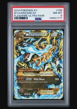 2014 POKEMON XY FLASHFIRE 108 M CHARIZARD EX ULTRA RARE Psa 8 Fresh Grade Mint - Image 1
