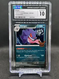 💥CGC GEM MINT 10💥GENGAR POKEMON TRICK OR TRADE BOOSTER (2024) 057/091 - Image 1