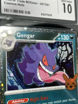 💥CGC GEM MINT 10💥GENGAR POKEMON TRICK OR TRADE BOOSTER (2024) 057/091 - Image 3