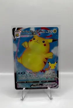 Pokemon Surfing Pikachu VMAX 009/025 Celebrations Holo NM (English) - Image 1