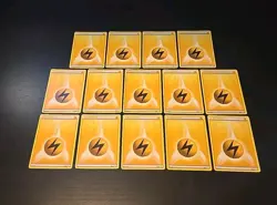 14x Lightning Energy 2016 Pikachu Libre Trainer Kit Pokemon TCG XY Set Vintage - Image 1