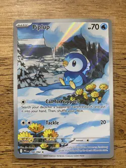 Pokemon TCG Piplup 98/94 Illustration Rare IR Phantasmal Flames Raw Near Mint - Image 1