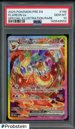 2025 Pokemon Pre En Special Illustration Rare #146 Flareon Ex PSA 10 GEM MINT - Image 1