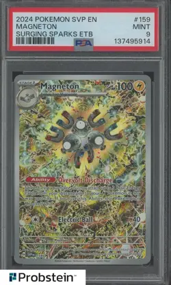 2024 Pokemon SVP EN Surgeon Sparks ETB #159 Magneton PSA 9 MINT - Image 1