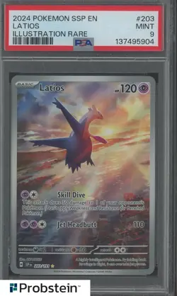 2024 Pokemon SSP En Illustration Rare #203 Latios PSA 9 MINT - Image 1