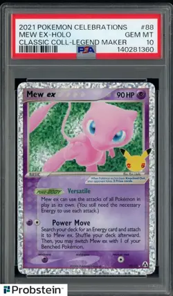 2021 Pokemon Celebrations Classic Legend Maker #88 Mew Ex - Holo PSA 10 GEM MINT - Image 1