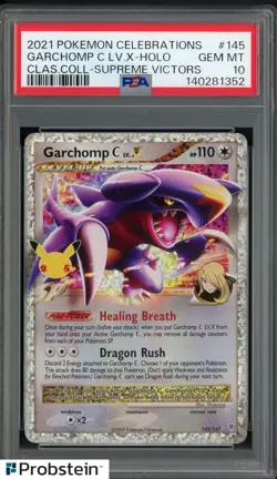 2021 Pokemon Celebrations Classic Supreme Victors GarchompC LV X Holo PSA 10 - Image 1