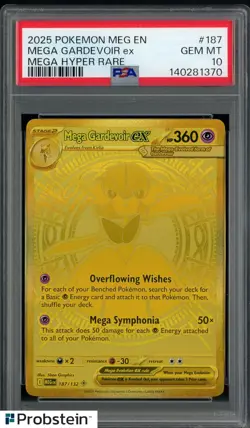 2025 Pokemon Meg En Mega Hyper Rare #187 Mega Gardevoir Ex PSA 10 GEM MINT - Image 1