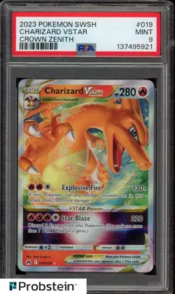 2023 Pokemon Crown Zenith #019 Charizard VSTAR PSA 9 MINT - Image 1