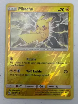 Pokemon Pikachu 66/236 Cosmic Eclipse Common Reverse Holo NM - Image 1