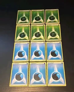 12x Grass & Water Energy /30 2015 Latios Latias Trainer Kit Pokemon TCG XY Set - Image 1