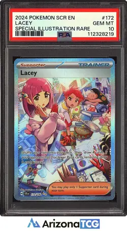 Pokemon 2024 Lacey 172/142 Full Art SIR Stellar Crown GEM MINT PSA 10 - Image 1