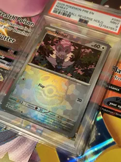 2025 Pokemon PRE EN Noibat Master Ball Reverse Holo #090 PSA 9 MINT - Image 2