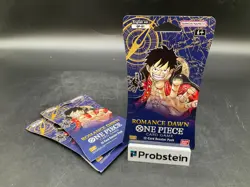 LOT OF (3) ONE PIECE ENGLISH TCG ROMANCE DAWN OP-01 SLEEVED BOOSTER PACK - Image 1