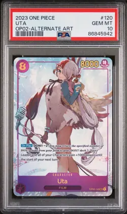 One Piece Paramount War English UTA Sec Alt Art # OP02-120 PSA 10 - Image 1