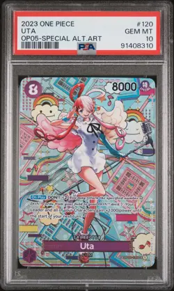 One Piece English op02-120 Uta SP Alternate Art PSA 10 - Image 1
