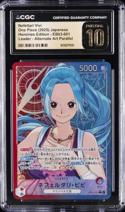 2025 ONE PIECE JPN HEROINES EDITION #EB03-001 NEFELTARI VIVI CGC 10 PRISTINE - Image 1