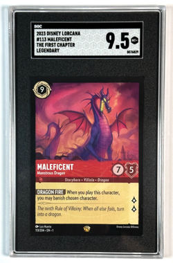 2023 Disney Lorcana Maleficent The First Chapter Legendary SGC 9.5 - Image 1
