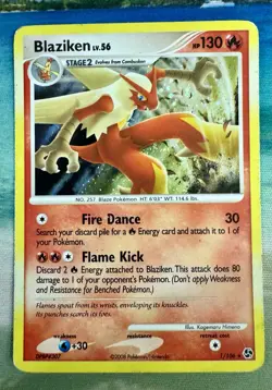 Blaziken 1/106 Holo MP - Holo Rare Pokemon TCG Card - Great Encounters - Image 1