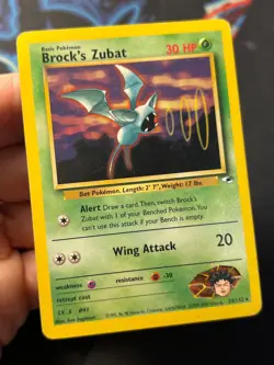 Brock’s Zubat 24/132 Gym Heroes Rare - Pokemon Card MP - Image 3