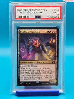 PSA 9 - 2025 MAGIC THE GATHERING AETHERDRIFT 198 COALSTOKE GEARHULK - Image 1