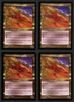 ***4x Viashivan Dragon*** MTG Visions Magic Kid Icarus - Image 1