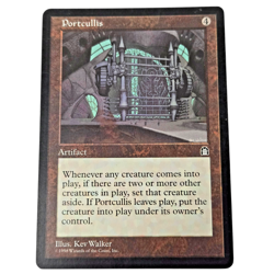 MTG Portcullis Stronghold STH Rare Colorless Artifact Removes Creatures Magic LP - Image 1