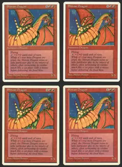 ***4x Shivan Dragon*** MTG 4th Edition Magic Kid Icarus - Image 1