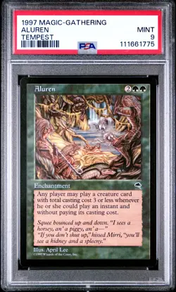 1997 MTG TEMPEST ALUREN PSA 9 - Image 1