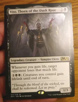 1x MTG Vito, Thorn of the Dusk Rose - M21 Rare! LP Light play - Ships Fast! - Image 1