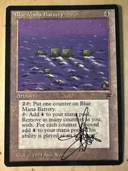 MTG ARTIST PROOF Legends BB Blue Mana Battery AP Sketch Amy WEBER Magic - Image 2