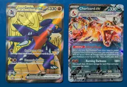 Pokemon Cards Lot Of 2 EX Full Art Chairzard & Garchomp - Image 1