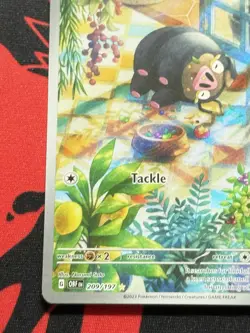 Lechonk 209/197 Full Art Holo Pokemon SV03: Obsidian Flames English Near Mint - Image 3