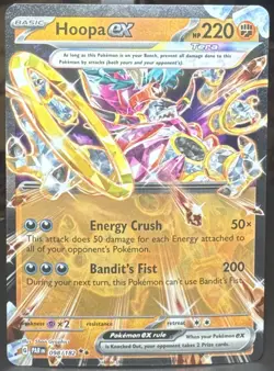 Pokemon Pokemon TCG Hoopa ex 098/182 SV04: Paradox Rift Double Rare Holo Card - Image 1