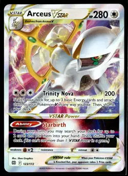2022 TCG Pokemon #123 Arceus VSTAR 123/172 Holo Ultra Rare Brilliant Stars - Image 1