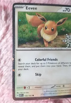 Pokemon Holiday Calendar 2025 Eevee 133/165 Festive Stamp Snowflake - Image 2
