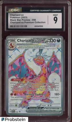 2023 Pokemon Black Star Promos #56 Charizard Ex Premium Collection BSP CGC 9 - Image 1