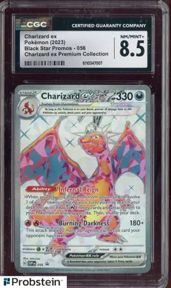2023 Pokemon Black Star Promos #56 Charizard Ex Premium Collection BSP CGC 8.5 - Image 1