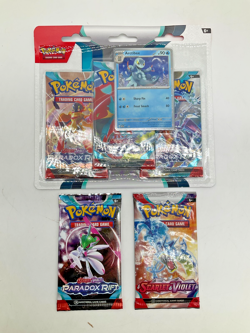 Lot Pokemon 9x Paradox Rift 3-Pack Blister w/ 57x Packs & 195x SV Base Packs - Image 2