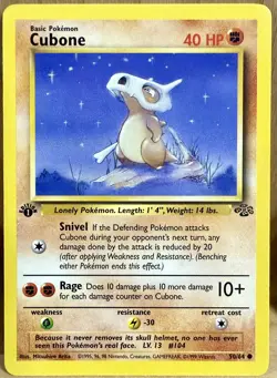 Cubone 50/64 Jungle Set 1st Edition 1999 Vintage Pokemon TCG - Image 1