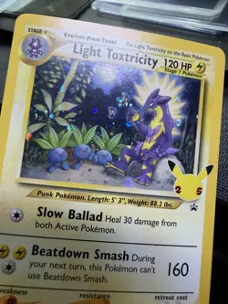 Pokemon TCG Celebrations Light Toxtricity SWSH137 Black Star Promo Holo SWIRL NM - Image 4