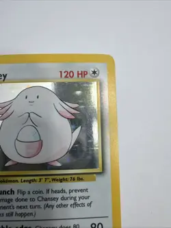 Chansey Holo Rare Base Set 3/102 LP Excellent Condition Vintage Pokemon Card - Image 4