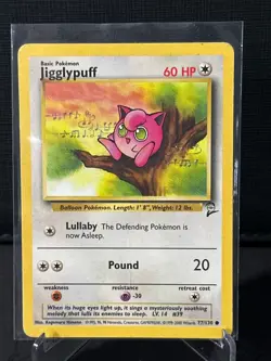 Jigglypuff 77/130 Common- Unlimited Base Set 2 - Vintage Pokemon Single- LP - Image 1