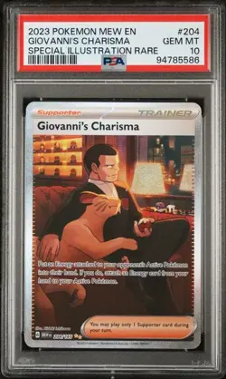 Graded Pokemon - Giovanni's Charisma (204/165) Scarlet and Violet 151 PSA 10 - Image 1