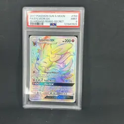 Pokemon TCG SYLVEON GX 158/145 Sun & Moon Guardians Rising Secret Rare PSA 9 - Image 1